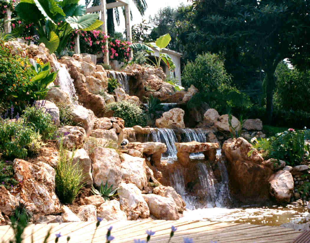 Cascade de Jardin Chute d'eau et Larmier pour Bassin Extérieur